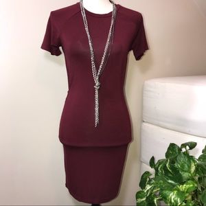 Open Back Rayon Short Sleeve Dress